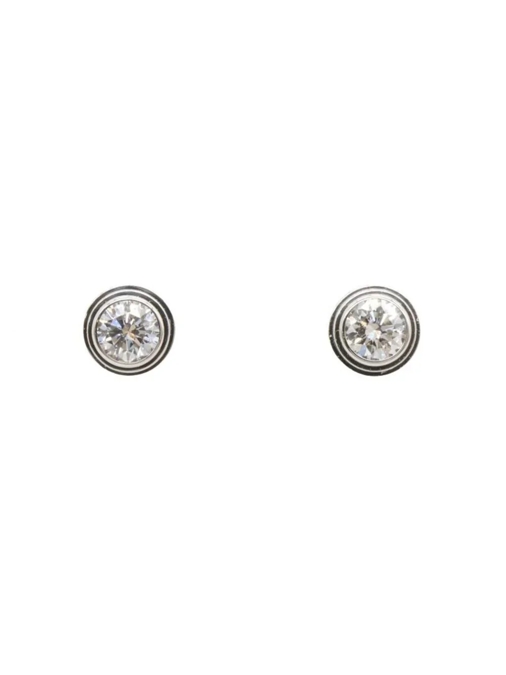 Cartier Earrings Damour SM 18k White Gold Diamond